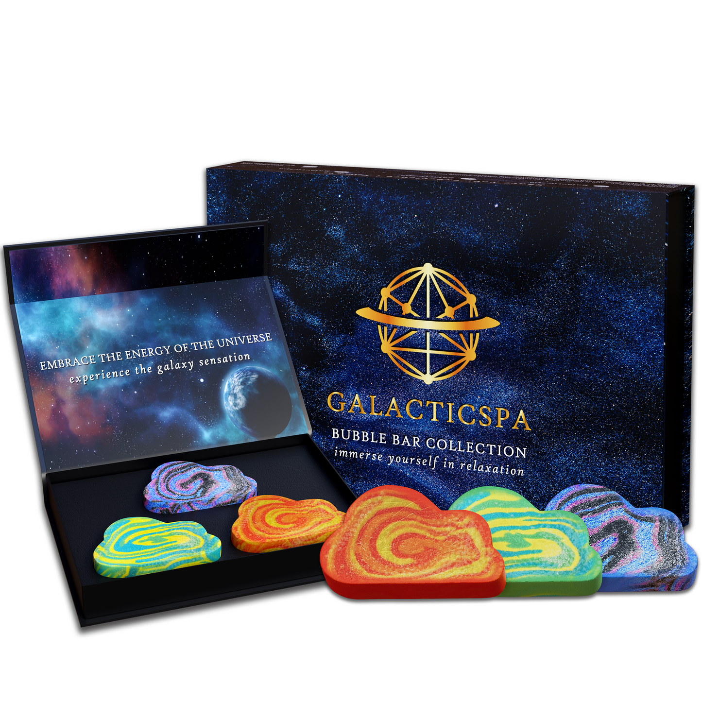 Galaxy Bubble Bars / 3 x 120g Luxury Bubble Bar Gift Set - Galacticspa