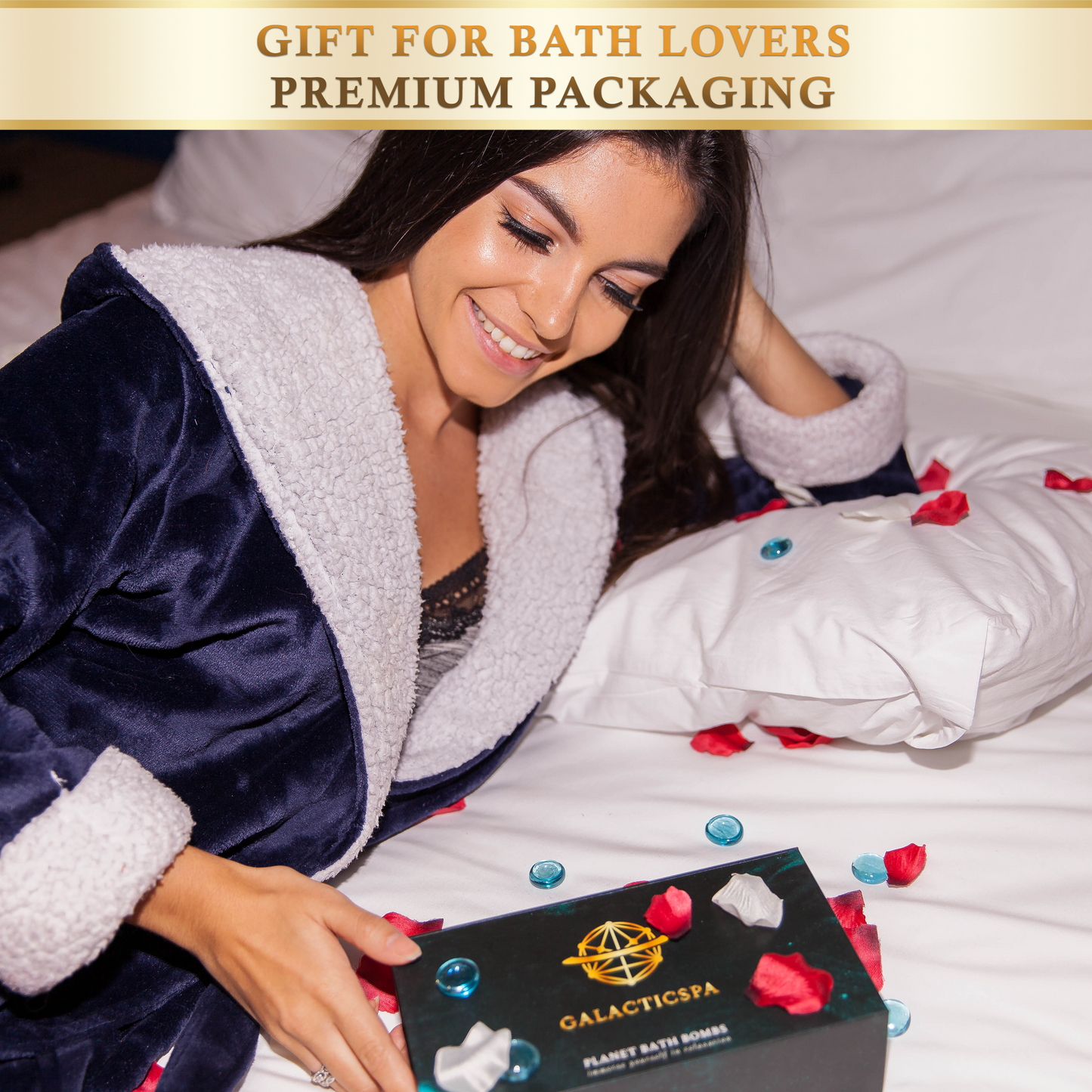 The premium perfect gift for bath bombs, space themed luxury gift set.