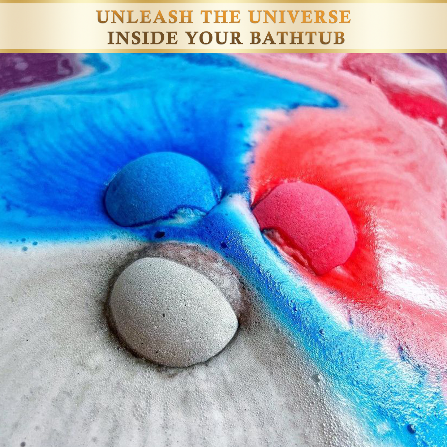 Bath Bombs with 200g Coconut Epsom Salt / 8 x 60g Handmade Planet Themed - Galacticspa